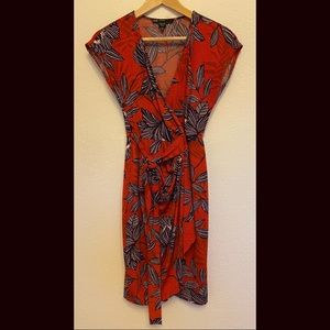 Artsy Floral Wrap Dress